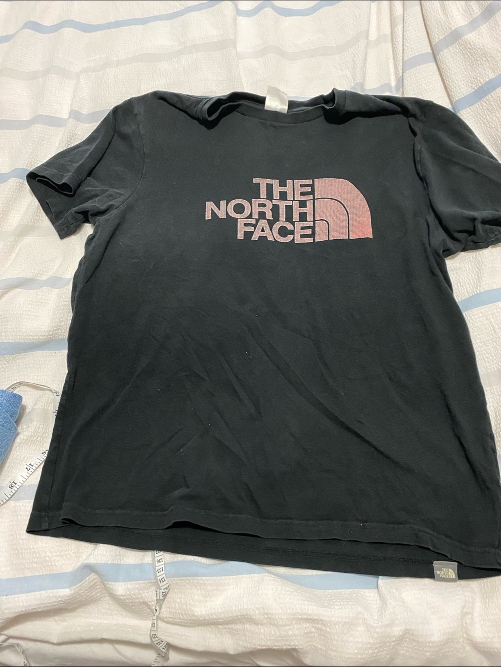 The North Face Black Crewneck Tee with Red Neck Loop